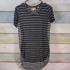 Love Fire Black and White Striped T-Shirt
